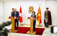 Президентът на Швейцария Ги Пармелин пристига на официално посещение в Северна Македония