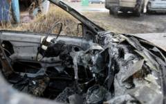 Кола изгоря в Монтанско, няма пострадали