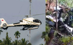 Осем загинали при катастрофа на частен хеликоптер в Индонезия