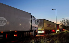 Интензивен е трафикът на ГКПП "Капитан Андреево" на изход за товарни автомобили, съобщи "Гранична полиция"