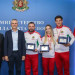 Министър Илиев отличи Марияна Узунова и Калоян Петров за успехите им на Европейското първенство по скокове на батут