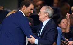 Куртоа и Белингам поиграха тенис с Надал и Синер на "Бернабеу" пред погледа на Перес