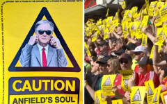 Феновете на Ливърпул протестираха срещу собствениците на мача с Палас