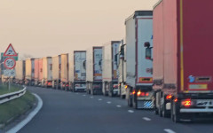 20-километрова колона от тирове преди ГКПП "Капитан Андреево"