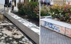 Изчистиха графити и драсканици на пл. Гарибалди и НДК