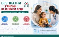 Безплатни противогрипни ваксини за деца до 7 г. от есента